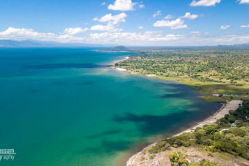 Aerial View from Conforzi Lake House, Lake Malawi