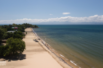 Aerial View from Conforzi Lake House, Lake Malawi
