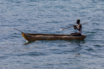 Canoe on Lake Malawi
