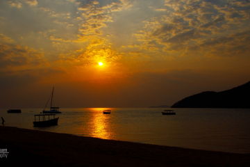 Sunset over Lake Malawi